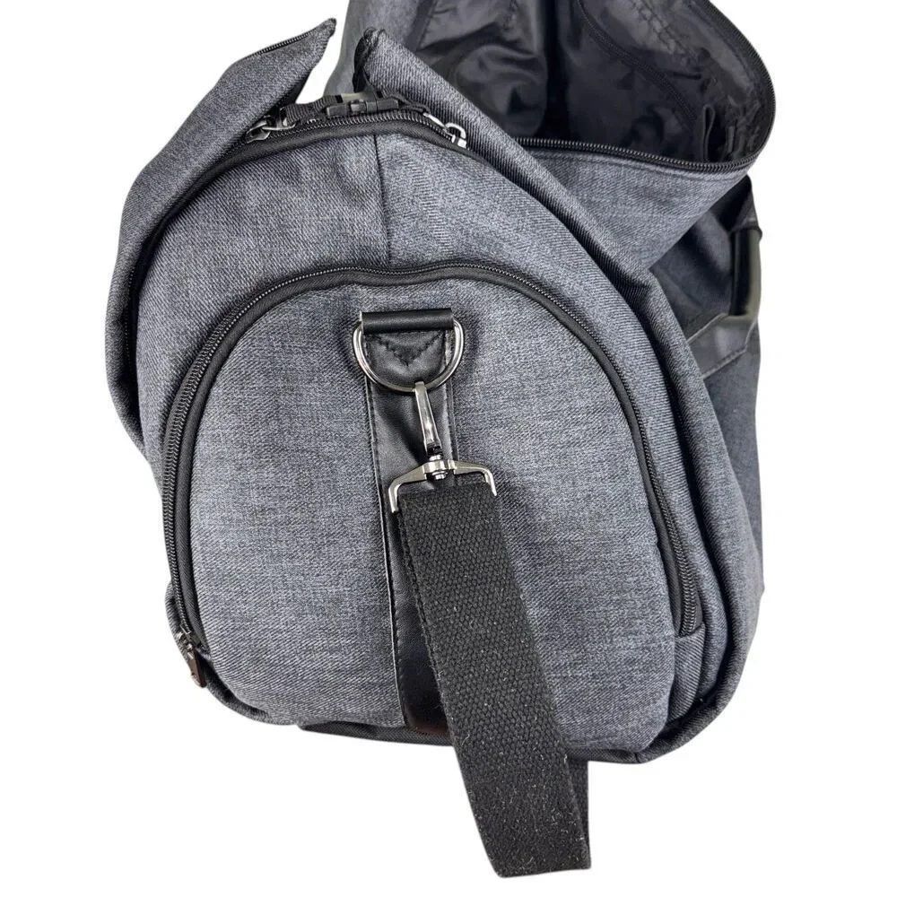 UniqueBella 2 in 1 Travel Garment‎ Bag & Duffel Bag Grey New